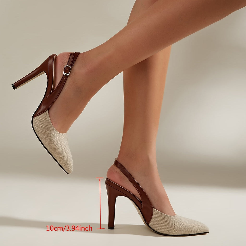 Amélie™ | Tacones Slingback de Contraste