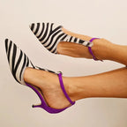 Davina™ | Tacones con Estampado de Cebra