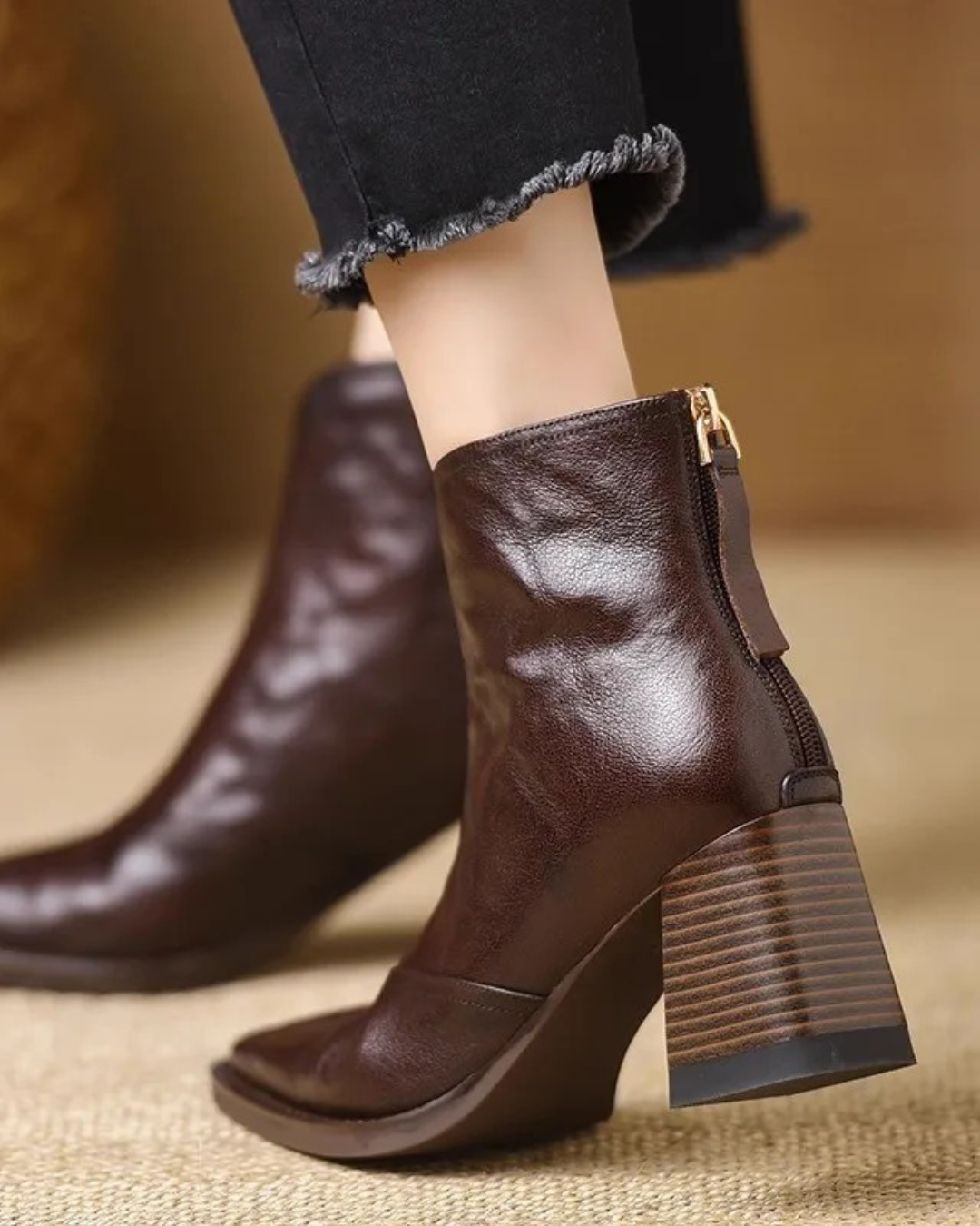 CLAUDIA™ | BOTINES DE LUJO CON TACÓN MEDIO