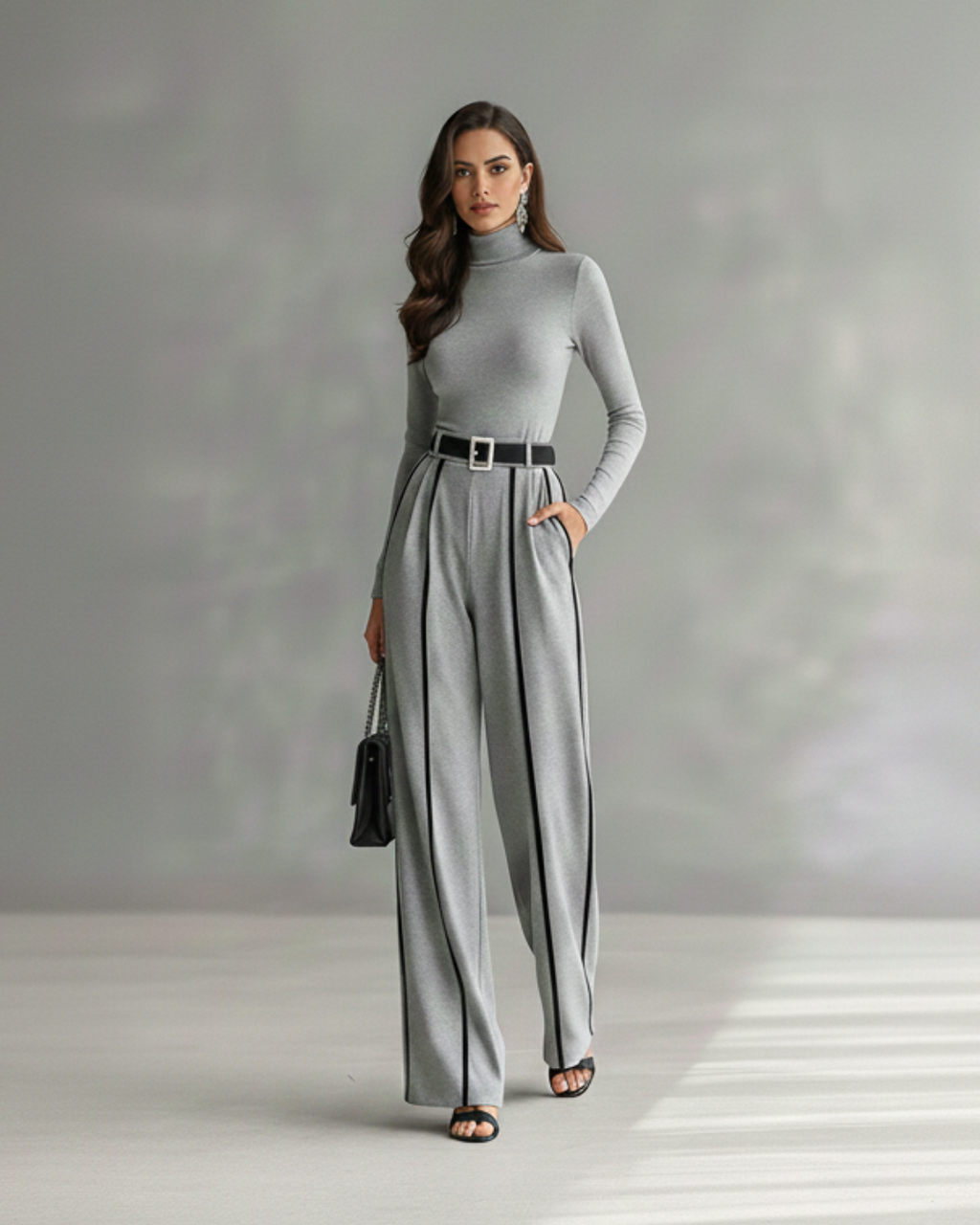 RENATA™ - CONJUNTO CUELLO ALTO Y PANTALÓN