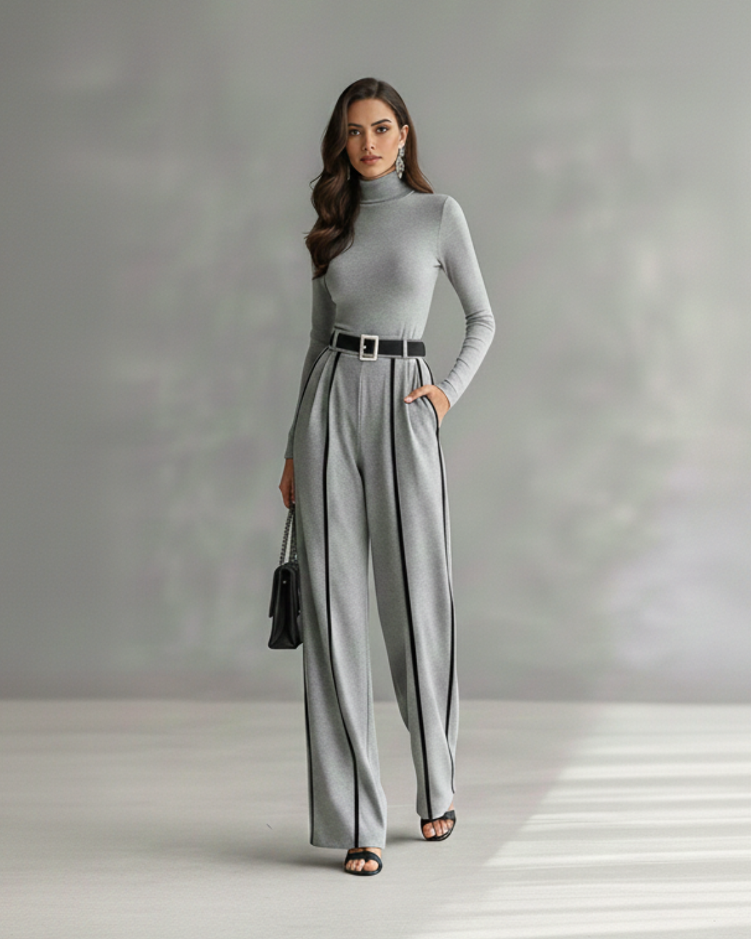 RENATA™ - CONJUNTO CUELLO ALTO Y PANTALÓN