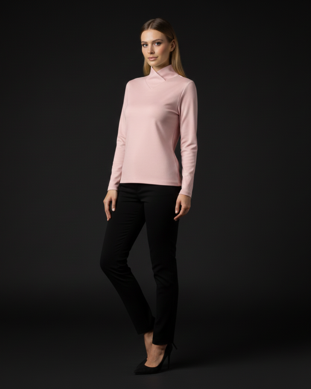 STAZIA™ - JERSEY ELEGANTE DE CUELLO ALTO