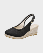 CRISTINA™ | SANDALIAS CUÑA ESPARTO