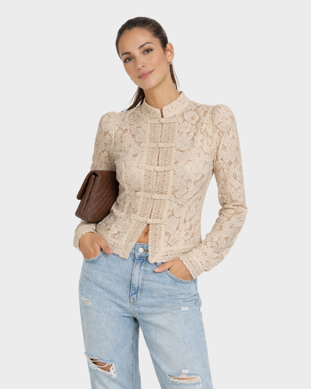 ALBA™ | BLUSA ENCAJE LIGERO