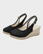 CRISTINA™ | SANDALIAS CUÑA ESPARTO