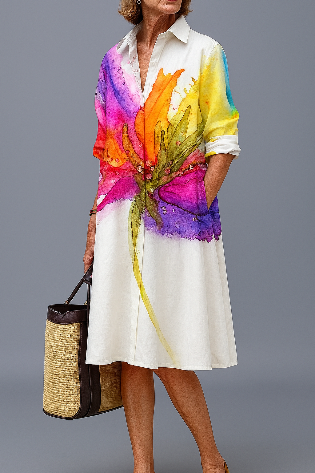 Lydia | Vestido midi elegante y cuidado